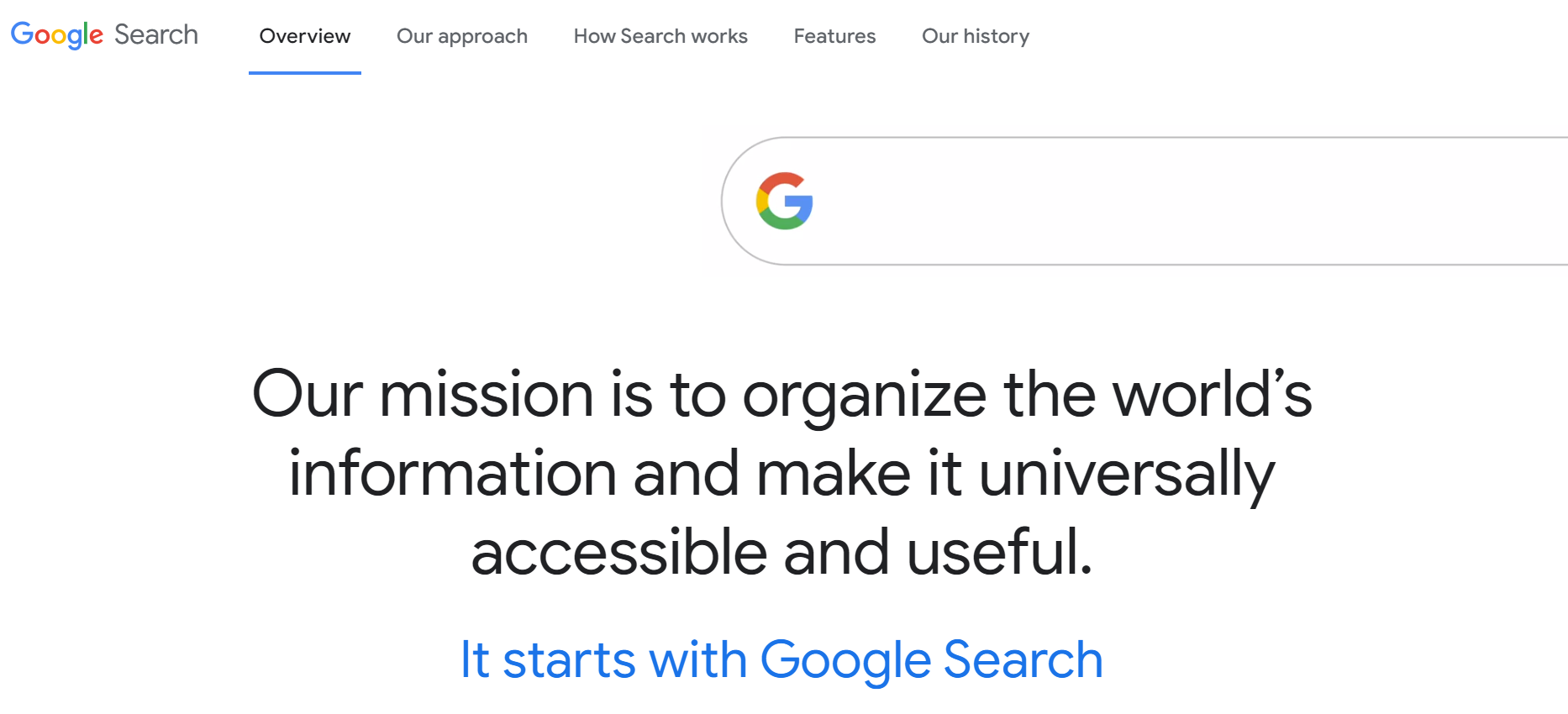 google mission statement